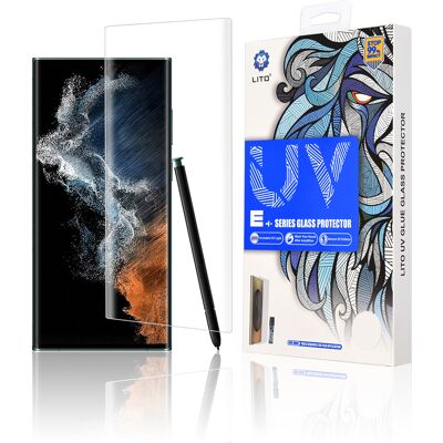 Lito 3D UV Sklo Samsung Galaxy S22 Ultra 5G Průhledné Lito 3D UV Sklo Samsung Galaxy S22 Ultra 5G Průhledné