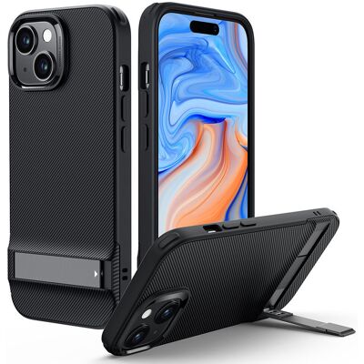 ESR Air Shield Boost Kickstand iPhone 15 Plus Průsvitný Černý ESR Air Shield Boost Kickstand iPhone 15 Plus Průsvitný Černý