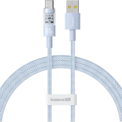 Rychlý nabíjecí kabel Baseus Gem USB A na USB C - 2m - Modrý Rychlý nabíjecí kabel Baseus Gem USB A na USB C - 2m - Modrý