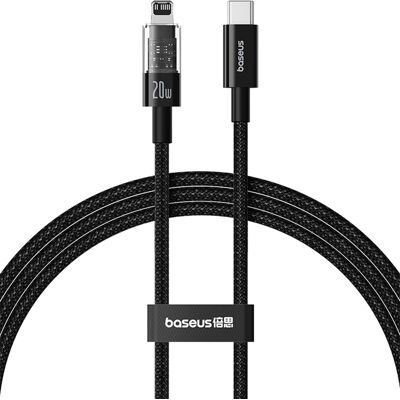 Baseus Datový kabel Gem USB-C na Lightning 20W 2m Cluster Black Baseus Datový kabel Gem USB-C na Lightning 20W 2m Cluster Black