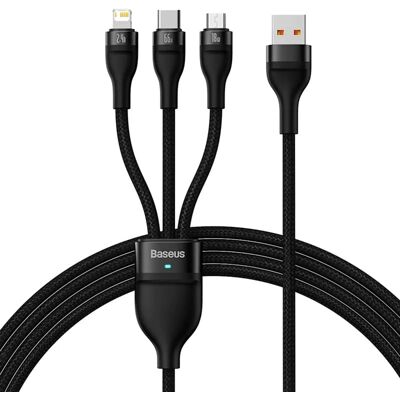Data Kabel série Flash 3 v 1 - USB na M+L+C 100W Data Kabel série Flash 3 v 1 - USB na M+L+C 100W