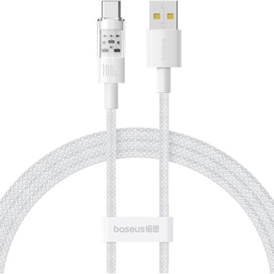 Baseus P10373002211-01 Datový Kabel Gem - USB na Type-C - 2m - Měsíční bílá - Nabíjecí kabel Baseus P10373002211-01 Datový Kabel Gem - USB na Type-C - 2m - Měsíční bílá - Nabíjecí kabel