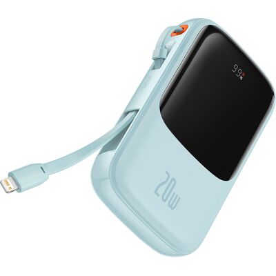 Baseus Powerbanka Qpow Pro 20000mAh 20W s kabelem USB-C Lightning Modrá Baseus Powerbanka Qpow Pro 20000mAh 20W s kabelem USB-C Lightning Modrá