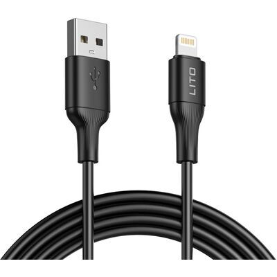 Lito Datový kabel LD06L USB na Lightning 2.4A PVC 1m černý Lito Datový kabel LD06L USB na Lightning 2.4A PVC 1m černý