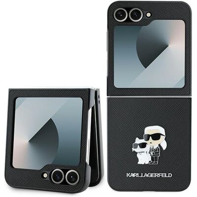 Pouzdro Samsung Galaxy Z Flip6 Karl Lagerfeld Saffiano Kovové Znak Pouzdro Samsung Galaxy Z Flip6 Karl Lagerfeld Saffiano Kovové Znak