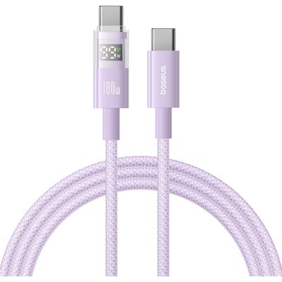 Baseus Data Cable Display 2 2m fialový rychlonabíjecí Type-C na Type-C 100W Baseus Data Cable Display 2 2m fialový rychlonabíjecí Type-C na Type-C 100W
