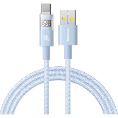 Baseus Data Cable Display 2 Rychlonabíjecí USB na Type-C Digitální displej 100W 2m Galaxy modrá Baseus Data Cable Display 2 Rychlonabíjecí USB na Type-C Digitální displej 100W 2m Galaxy modrá