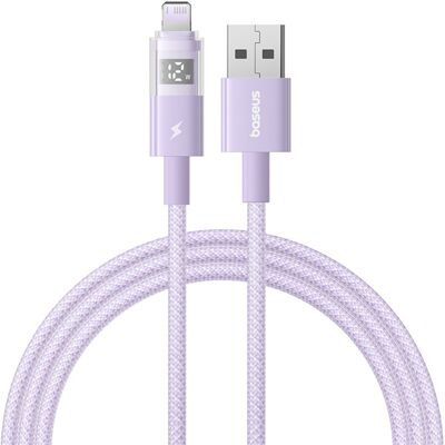 Baseus Data Cable Display 2 USB na Lightning Rychlé nabíjení 2m Fialová Baseus Data Cable Display 2 USB na Lightning Rychlé nabíjení 2m Fialová