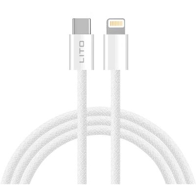 Lito Data Cable LD04CL Type-C na Lightning Rychlé nabíjení 27W 1m Bílá Lito Data Cable LD04CL Type-C na Lightning Rychlé nabíjení 27W 1m Bílá