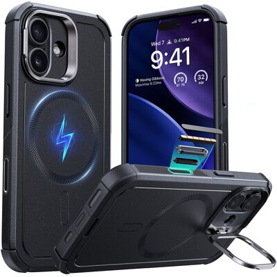 Pouzdro ESR Cyber Armor Kickstand pro iPhone 17 černé Pouzdro ESR Cyber Armor Kickstand pro iPhone 17 černé