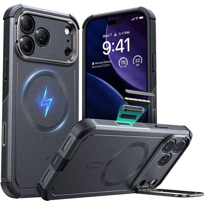 ESR Cyber Armor Kickstand pro iPhone 17 Pro Max šedý ESR Cyber Armor Kickstand pro iPhone 17 Pro Max šedý