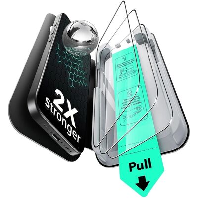 ESR Tempered Glass UltraFit 3 ks pro iPhone 17 iPhone 16 Pro černá ESR Tempered Glass UltraFit 3 ks pro iPhone 17 iPhone 16 Pro černá