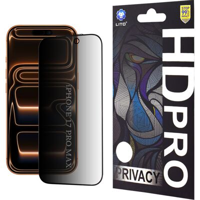 Ochranné sklo Lito HD Pro Privacy iPhone 17 Pro Max černé Ochranné sklo Lito HD Pro Privacy iPhone 17 Pro Max černé