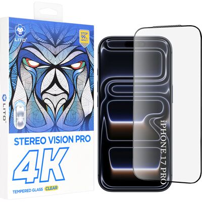 Tvrzené sklo Lito D+ Max 4K pro iPhone 17 Pro-18 Pro černé Tvrzené sklo Lito D+ Max 4K pro iPhone 17 Pro-18 Pro černé