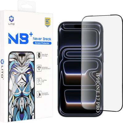 Ochranné sklo na displej Lito iPhone 17 Pro-18 Pro černé Ochranné sklo na displej Lito iPhone 17 Pro-18 Pro černé