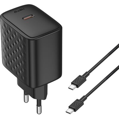 Lito Wall Charger LC20T s kabelem Type-C výstup Type-C PD45W GaN EU černá Lito Wall Charger LC20T s kabelem Type-C výstup Type-C PD45W GaN EU černá