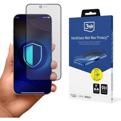 3mk HardGlass Matt Max Tvrzené Sklo iPhone 17 Air Soukromí 3mk HardGlass Matt Max Tvrzené Sklo iPhone 17 Air Soukromí