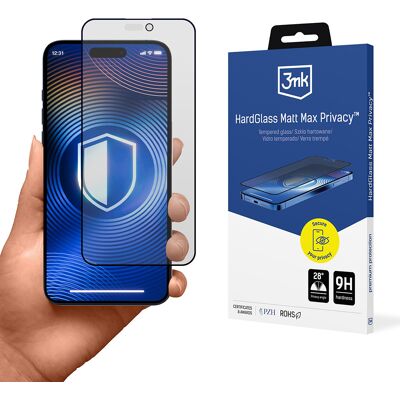 3mk HardGlass Matt Max tvrzené sklo na displej iPhone 17 Pro Privacy 3mk HardGlass Matt Max tvrzené sklo na displej iPhone 17 Pro Privacy
