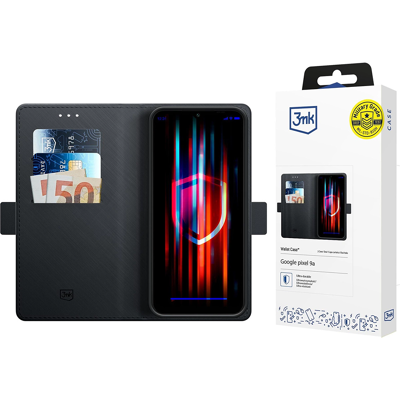 Pouzdro na peněženku 3mk pro Google Pixel 9a černé Pouzdro na peněženku 3mk pro Google Pixel 9a černé
