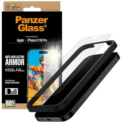 PanzerGlass® Anti-Reflective Armor ochranné sklo iPhone 17/16 Pro matné průhledné PanzerGlass® Anti-Reflective Armor ochranné sklo iPhone 17/16 Pro matné průhledné