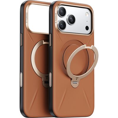 Torras QPRO Leather Series pouzdro iPhone 17 Pro hnědé Torras QPRO Leather Series pouzdro iPhone 17 Pro hnědé