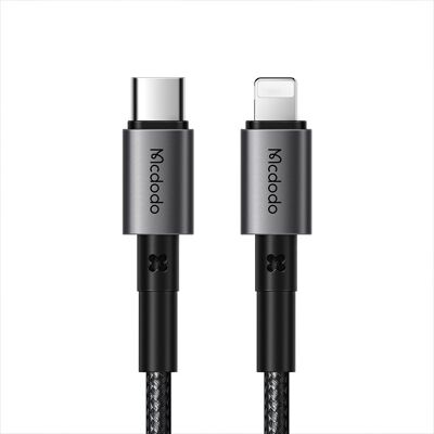 Mcdodo – datový kabel (CA-2850) – Type-C na Lightning, rychlé nabíjení PD, 3A, 36W, 1,2m – černý Mcdodo – datový kabel (CA-2850) – Type-C na Lightning, rychlé nabíjení PD, 3A, 36W, 1,2m – černý