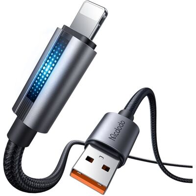 Mcdodo – datový kabel (CA-5660) – s dýchacím světlem, USB-A na Lightning, 3A, 1,2m – černý Mcdodo – datový kabel (CA-5660) – s dýchacím světlem, USB-A na Lightning, 3A, 1,2m – černý
