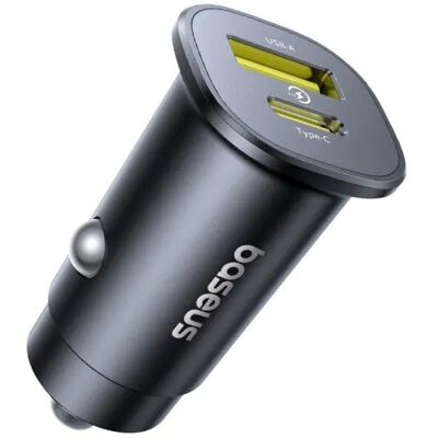 Adaptér do auta Baseus GoTrip USB-C/USB-A 30W Cosmic Black Adaptér do auta Baseus GoTrip USB-C/USB-A 30W Cosmic Black
