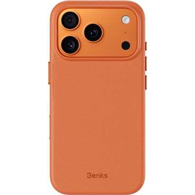 Magnetické silikonové pouzdro Benks Vita Pro (A069) pro iPhone 17 Pro oranžové (s tlačítkem pro ovládání fotoaparátu) Magnetické silikonové pouzdro Benks Vita Pro (A069) pro iPhone 17 Pro oranžové (s tlačítkem pro ovládání fotoaparátu)