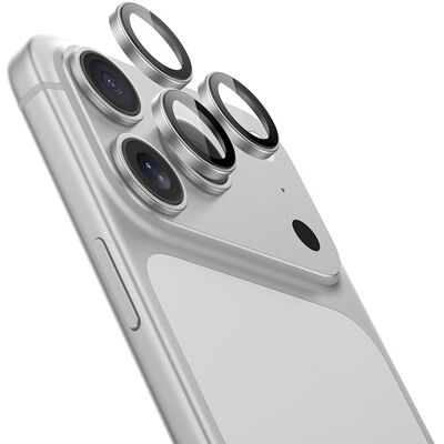 Ochranné tvrzené safírové sklo Benks na fotoaparát pro iPhone 17 Pro-17 Pro Max stříbrné Ochranné tvrzené safírové sklo Benks na fotoaparát pro iPhone 17 Pro-17 Pro Max stříbrné