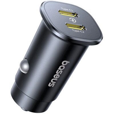 Adaptér do auta Baseus GoTrip 2x USB-C 30W Cosmic Black Adaptér do auta Baseus GoTrip 2x USB-C 30W Cosmic Black