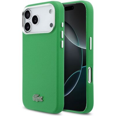 Zadní kryt Lacoste Iconic Petit Pique Metal Logo MagSafe pro iPhone 17 Pro Max Green Zadní kryt Lacoste Iconic Petit Pique Metal Logo MagSafe pro iPhone 17 Pro Max Green