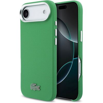 Zadní kryt Lacoste Iconic Petit Pique Metal Logo MagSafe pro iPhone Air Green Zadní kryt Lacoste Iconic Petit Pique Metal Logo MagSafe pro iPhone Air Green