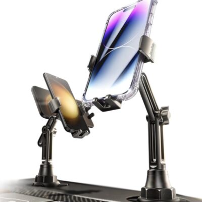 Lisen držák do auta (YL0223070048) do držáku na pití, univerzální, nastavitelný, proti otřesům, pro telefon, tablet do 12,9", černý Lisen držák do auta (YL0223070048) do držáku na pití, univerzální, nastavitelný, proti otřesům, pro telefon, tablet do 12,9", černý