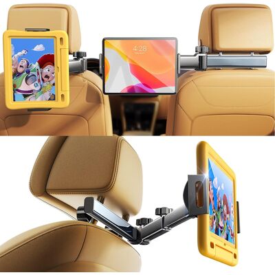 Lisen - držák do auta (YL0423090004) na opěrku hlavy, otočný o 360°, nastavitelný, pro telefon a tablet do 12,9", černý Lisen - držák do auta (YL0423090004) na opěrku hlavy, otočný o 360°, nastavitelný, pro telefon a tablet do 12,9", černý