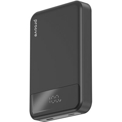 Proove - powerbanka Hoodman (PBH120010001) - Type-C, Lightning, magnetická, s LED displejem, Qi, 20W, 10000mAh - černá Proove - powerbanka Hoodman (PBH120010001) - Type-C, Lightning, magnetická, s LED displejem, Qi, 20W, 10000mAh - černá