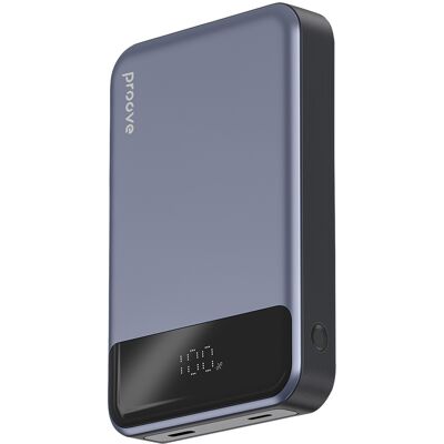 Proove - powerbanka Hoodman (PBH120010003) - Type-C, Lightning, magnetická, s LED displejem, Qi, 20 W, 10000 mAh - šedá Proove - powerbanka Hoodman (PBH120010003) - Type-C, Lightning, magnetická, s LED displejem, Qi, 20 W, 10000 mAh - šedá