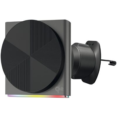 Proove - držák do auta s bezdrátovým nabíjením Neostorm (WHNS15002003) - do ventilační mřížky, magnetický, Qi2, 15 W, RGB, hliníkový - šedý Proove - držák do auta s bezdrátovým nabíjením Neostorm (WHNS15002003) - do ventilační mřížky, magnetický, Qi2, 15 W, RGB, hliníkový - šedý