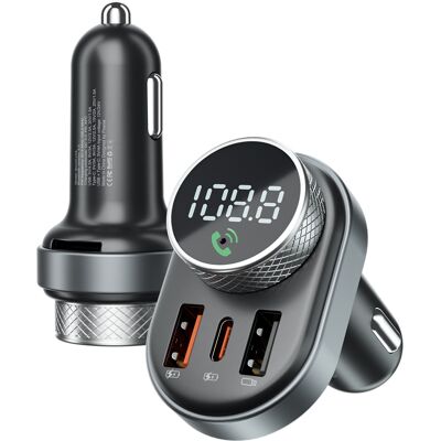 Proove - nabíječka do auta s FM modulátorem (FMSL30110001) - USB, Type-C, U-Disk, TF, Bluetooth 5.4, rychlé nabíjení, 30 W - černá Proove - nabíječka do auta s FM modulátorem (FMSL30110001) - USB, Type-C, U-Disk, TF, Bluetooth 5.4, rychlé nabíjení, 30 W - černá