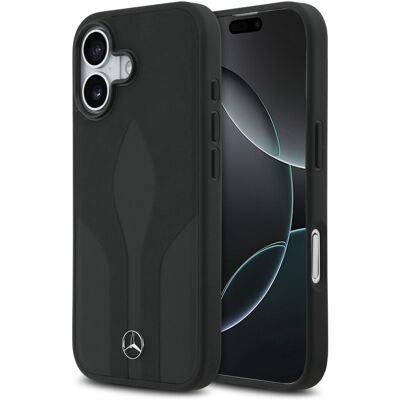 Zadní kryt Mercedes Leather The Move MagSafe pro iPhone 17 Black Zadní kryt Mercedes Leather The Move MagSafe pro iPhone 17 Black