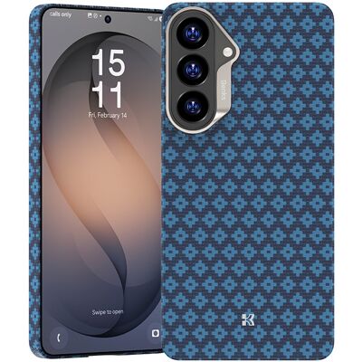 Magnetický kryt s kovovým rámečkem Benks Armor Air Grid Kevlar 600D pro Samsung Galaxy S26 Plus - modrý Magnetický kryt s kovovým rámečkem Benks Armor Air Grid Kevlar 600D pro Samsung Galaxy S26 Plus - modrý