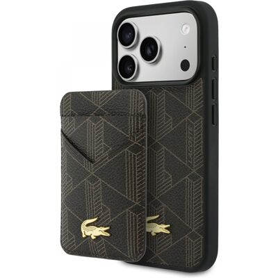 Zadní kryt Lacoste PVC Blend MagSafe + Peněženka pro iPhone 17 Pro hnědý Zadní kryt Lacoste PVC Blend MagSafe + Peněženka pro iPhone 17 Pro hnědý