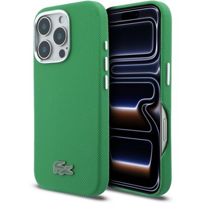Zadní kryt Lacoste PVC Iconic Petit Pique Metal Logo MagSafe pro iPhone 16 Pro Max Estragon Green Zadní kryt Lacoste PVC Iconic Petit Pique Metal Logo MagSafe pro iPhone 16 Pro Max Estragon Green