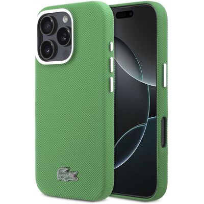 Zadní kryt Lacoste PVC Iconic Petit Pique Metal Logo MagSafe pro iPhone 16 Pro Estragon Green Zadní kryt Lacoste PVC Iconic Petit Pique Metal Logo MagSafe pro iPhone 16 Pro Estragon Green