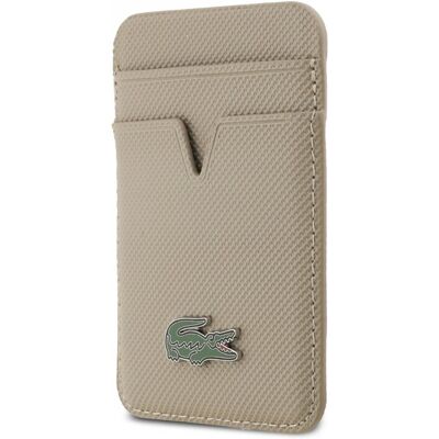 Peněženka Lacoste PU Iconic Petit Pique MagSafe šedohnědá Peněženka Lacoste PU Iconic Petit Pique MagSafe šedohnědá