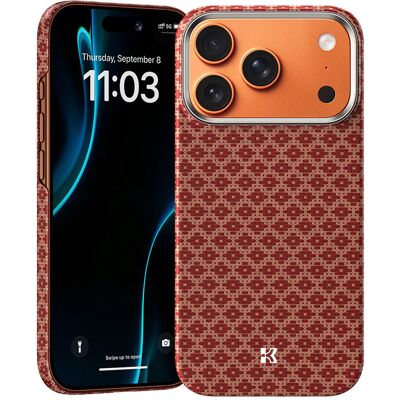 Kryt Benks Magnetic Armor Air Armor Grid Kevlar Metal Frame 600D (H069) pro iPhone 17 Pro oranžový Kryt Benks Magnetic Armor Air Armor Grid Kevlar Metal Frame 600D (H069) pro iPhone 17 Pro oranžový
