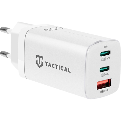 Adaptér Tactical FlashBang 2.0 GaN 65W bílý Adaptér Tactical FlashBang 2.0 GaN 65W bílý