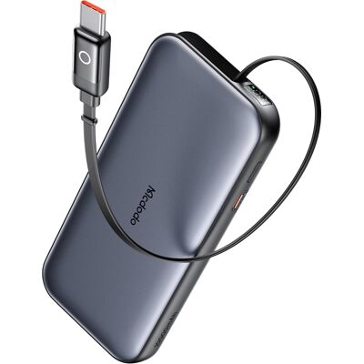 Powerbanka Mcdodo MetaFree 10000 mAh 45 W s USB-C kabelem tmavě šedá Powerbanka Mcdodo MetaFree 10000 mAh 45 W s USB-C kabelem tmavě šedá