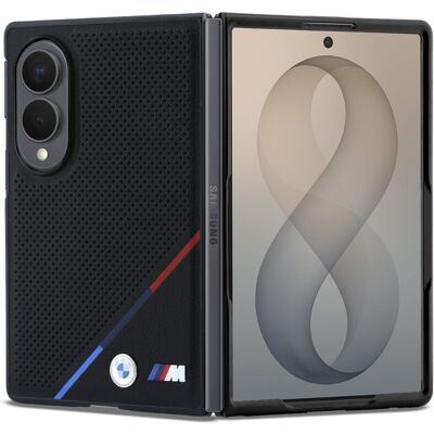 Kryt BMW M PU Perforated Tricolor Stripe Magnetic pro Samsung Galaxy Z Fold 8 černý Kryt BMW M PU Perforated Tricolor Stripe Magnetic pro Samsung Galaxy Z Fold 8 černý