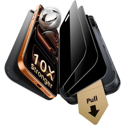 ESR ochranné tvrzené sklo Armorite Pro UltraFit s privátním filtrem (3 ks) pro iPhone 18 Pro Max, černé ESR ochranné tvrzené sklo Armorite Pro UltraFit s privátním filtrem (3 ks) pro iPhone 18 Pro Max, černé